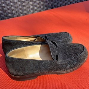 Bottega Veneta Driving Shoe Black Suede Sz 7.5